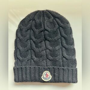 Moncler Boys Size 4-14 years Black Beanie